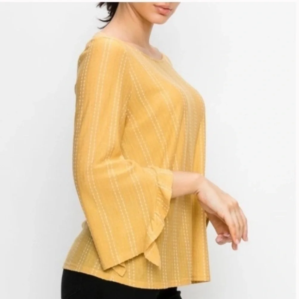 W5 ANTHROPOLOGIE dotted ruffle‎ sleeves top - Picture 10 of 10